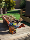 Talavera Roadrunner Garden Decor & Colorful Yard Art, Ceramic Outdoor Decor is a Unique Mexican Garden Art Decoration for Your Home or Yard