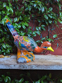 Talavera Roadrunner Garden Decor & Colorful Yard Art, Ceramic Outdoor Decor is a Unique Mexican Garden Art Decoration for Your Home or Yard