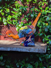 Talavera Roadrunner Garden Decor & Colorful Yard Art, Ceramic Outdoor Decor is a Unique Mexican Garden Art Decoration for Your Home or Yard