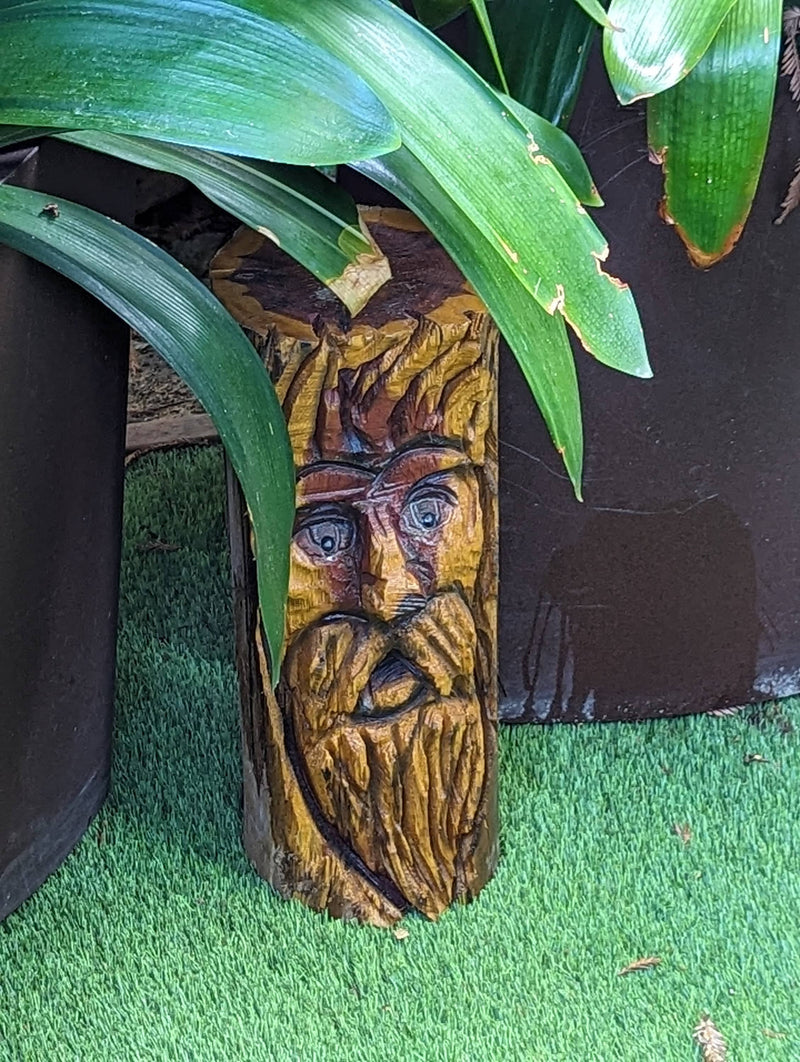 Garden Guardian Silent Sentinel Yard Art or Home Decor is a Spirit Protector Watching Over Your Family 24/7 | Wood Art Chainsaw Carving