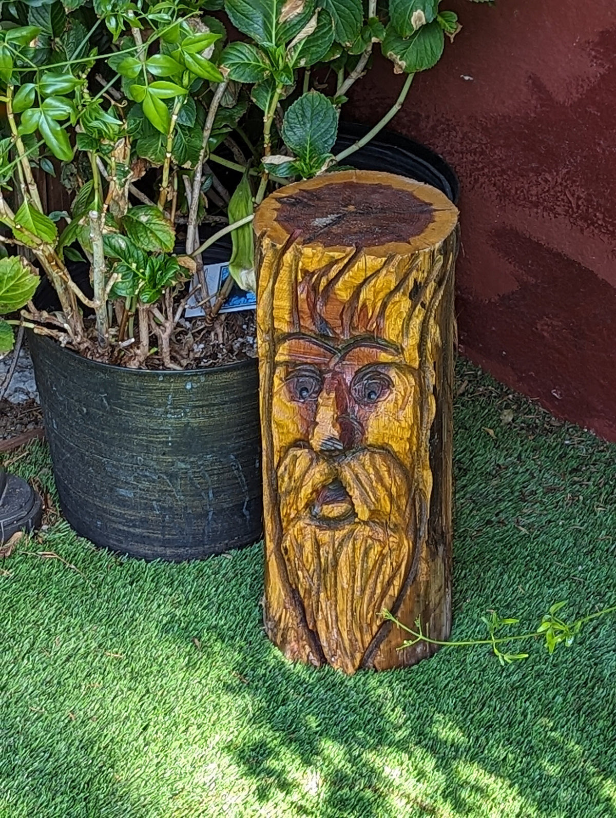 Garden Guardian Silent Sentinel Yard Art or Home Decor is a Spirit Protector Watching Over Your Family 24/7 | Wood Art Chainsaw Carving