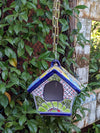 Ceramic Bird Feeder, Talavera Pottery, Decorative Outdoor Hanging Feeder Station, Handmade Mexican Pottery, Attract Wild Birds