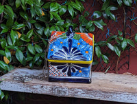 Ceramic Bird Feeder, Talavera Pottery, Decorative Outdoor Hanging Feeder Station, Handmade Mexican Pottery, Attract Wild Birds