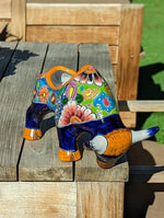 Talavera Bull Planter, Ceramic Mexican Planter Pot for Indoor Home Decor or Outdoor Garden Decor is also Exquisite Hand Painted Yard Art