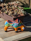 Talavera Bull Planter, Ceramic Mexican Planter Pot for Indoor Home Decor or Outdoor Garden Decor is also Exquisite Hand Painted Yard Art