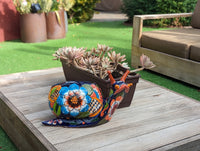 Talavera Snail Planter, Ceramic Mexican Planter Pot for Indoor Home Decor or Outdoor Garden Decor is also Exquisite Hand Painted Yard Art