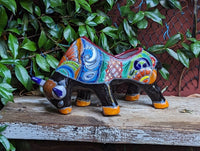 Talavera Bull Planter, Ceramic Mexican Planter Pot for Indoor Home Decor or Outdoor Garden Decor is also Exquisite Hand Painted Yard Art