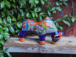 Talavera Bull Planter, Ceramic Mexican Planter Pot for Indoor Home Decor or Outdoor Garden Decor is also Exquisite Hand Painted Yard Art