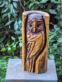 Pre-Order Barn Owl Decor | Original Chainsaw Yard Art to Enhance Your Porch, Patio, Garden or Backyard with a Nocturnal Guardian