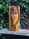 Barn Owl Outdoor Decor | Original Chainsaw Yard Art to Enhance Your Porch, Patio, Garden or Backyard with this Nocturnal, Moonlight Guardian