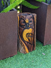 Barn Owl Outdoor Decor | Original Chainsaw Yard Art to Enhance Your Porch, Patio, Garden or Backyard with this Nocturnal, Moonlight Guardian