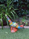 Talavera Roadrunner Garden Decor & Colorful Yard Art, Ceramic Outdoor Decor is a Unique Mexican Garden Art Decoration for Your Home or Yard