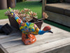 Talavera Roadrunner Garden Decor & Colorful Yard Art, Ceramic Outdoor Decor is a Unique Mexican Garden Art Decoration for Your Home or Yard