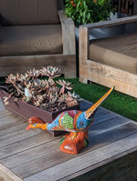 Talavera Roadrunner Garden Decor & Colorful Yard Art, Ceramic Outdoor Decor is a Unique Mexican Garden Art Decoration for Your Home or Yard