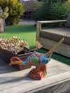 Talavera Roadrunner Garden Decor & Colorful Yard Art, Ceramic Outdoor Decor is a Unique Mexican Garden Art Decoration for Your Home or Yard