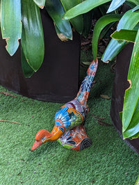 Talavera Roadrunner Garden Decor & Colorful Yard Art, Ceramic Outdoor Decor is a Unique Mexican Garden Art Decoration for Your Home or Yard