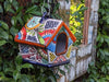 Ceramic Bird Feeder Talavera Pottery, Decorative Outdoor Hanging Feeder Station, Handmade Mexican Pottery to Attract Wild Birds