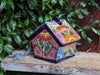 Ceramic Bird Feeder Talavera Pottery, Decorative Outdoor Hanging Feeder Station, Handmade Mexican Pottery to Attract Wild Birds