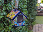 Ceramic Bird Feeder Talavera Pottery, Decorative Outdoor Hanging Feeder Station, Handmade Mexican Pottery to Attract Wild Birds