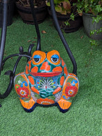 Talavera Frog Flower Pot | Ceramic Pottery for Indoor or Outdoor Planter Pot, Handmade Mexican Home Decor, Garden Decor & Yard Art