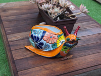 Talavera Snail Planter, Ceramic Mexican Planter Pot for Indoor Home Decor or Outdoor Garden Decor is also Exquisite Hand Painted Yard Art