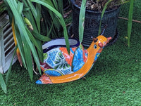 Talavera Snail Planter, Ceramic Mexican Planter Pot for Indoor Home Decor or Outdoor Garden Decor is also Exquisite Hand Painted Yard Art