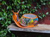 Talavera Snail Planter, Ceramic Mexican Planter Pot for Indoor Home Decor or Outdoor Garden Decor is also Exquisite Hand Painted Yard Art