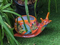 Talavera Snail Planter, Ceramic Mexican Planter Pot for Indoor Home Decor or Outdoor Garden Decor is also Exquisite Hand Painted Yard Art