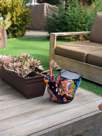 Talavera Snail Planter, Ceramic Mexican Planter Pot for Indoor Home Decor or Outdoor Garden Decor is also Exquisite Hand Painted Yard Art