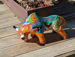 Talavera Bull Planter, Ceramic Mexican Planter Pot for Indoor Home Decor or Outdoor Garden Decor is also Exquisite Hand Painted Yard Art