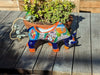 Talavera Bull Planter, Ceramic Mexican Planter Pot for Indoor Home Decor or Outdoor Garden Decor is also Exquisite Hand Painted Yard Art