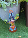 Saguaro Cactus Decor is Colorful Mexican Talavera Pottery, Cactus Room Decor for Bedroom, Bathroom, Outdoor Decorations, or a Unique Gift