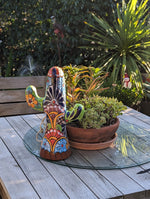 Saguaro Cactus Decor is Colorful Mexican Talavera Pottery, Cactus Room Decor for Bedroom, Bathroom, Outdoor Decorations, or a Unique Gift