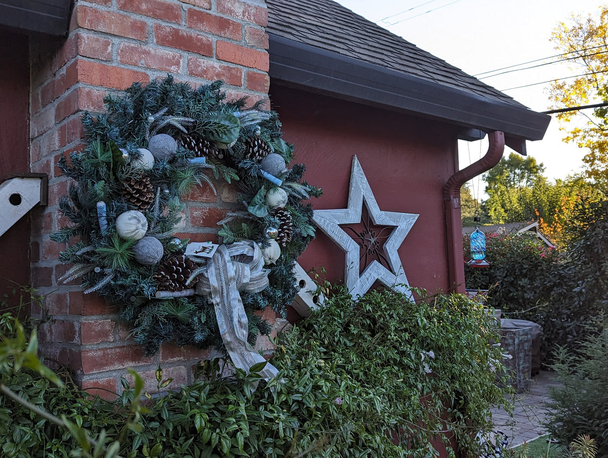 Big White Star for Christmas Holiday Decor | Use this Handmade Nativity Star as Wall Art Home Decor to Compliment Your Seasonal Decorations