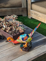 Talavera Roadrunner Garden Decor & Colorful Yard Art, Ceramic Outdoor Decor is a Unique Mexican Garden Art Decoration for Your Home or Yard