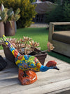 Talavera Roadrunner Garden Decor & Colorful Yard Art, Ceramic Outdoor Decor is a Unique Mexican Garden Art Decoration for Your Home or Yard