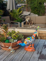 Talavera Roadrunner Garden Decor & Colorful Yard Art, Ceramic Outdoor Decor is a Unique Mexican Garden Art Decoration for Your Home or Yard