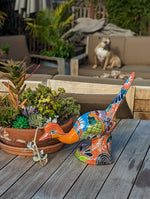 Talavera Roadrunner Garden Decor & Colorful Yard Art, Ceramic Outdoor Decor is a Unique Mexican Garden Art Decoration for Your Home or Yard