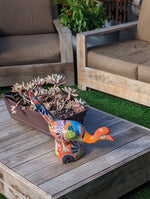 Talavera Roadrunner Garden Decor & Colorful Yard Art, Ceramic Outdoor Decor is a Unique Mexican Garden Art Decoration for Your Home or Yard