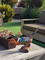 Talavera Roadrunner Garden Decor & Colorful Yard Art, Ceramic Outdoor Decor is a Unique Mexican Garden Art Decoration for Your Home or Yard