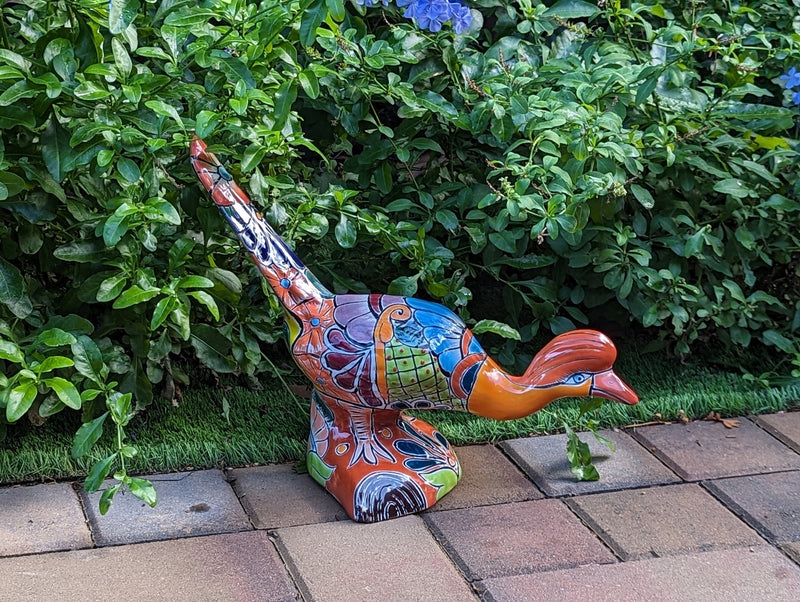 Talavera Roadrunner Garden Decor & Colorful Yard Art, Ceramic Outdoor Decor is a Unique Mexican Garden Art Decoration for Your Home or Yard