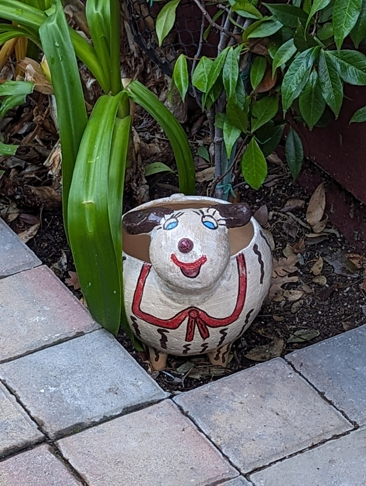 Ceramic Sheep Planter & Flower Pot | Handmade Mexican Pottery from Atzompa, Mexico is Indoor Home Decor, Outdoor Yard Decor, Terracotta Pot