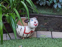 Ceramic Sheep Planter & Flower Pot | Handmade Mexican Pottery from Atzompa, Mexico is Indoor Home Decor, Outdoor Yard Decor, Terracotta Pot