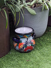 10.5" Round Planters | Ceramic Flower Pot is Handmade Talavera Pottery for Outdoor Garden Decor, Indoor Home Decor or Housewarming Gift