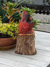 Handmade Northern Cardinal | Home Decor or Yard Art Made in the USA by Wood Chainsaw Artist in Texas