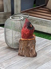 Handmade Northern Cardinal | Home Decor or Yard Art Made in the USA by Wood Chainsaw Artist in Texas