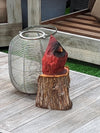 Handmade Northern Cardinal | Home Decor or Yard Art Made in the USA by Wood Chainsaw Artist in Texas