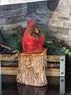 Handmade Northern Cardinal | Home Decor or Yard Art Made in the USA by Wood Chainsaw Artist in Texas