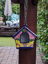 Ceramic Bird Feeder Talavera Pottery, Decorative Outdoor Hanging Feeder Station, Handmade Mexican Pottery to Attract Wild Birds