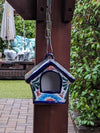 Ceramic Bird Feeder Talavera Pottery, Decorative Outdoor Hanging Feeder Station, Handmade Mexican Pottery to Attract Wild Birds